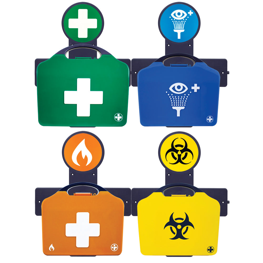 AuraPoint - 4 Unit Point - Large BS8599-1 First Aid Kit, Double Eyewash, Burns and Clean Up Kits - G&M Medical Supply