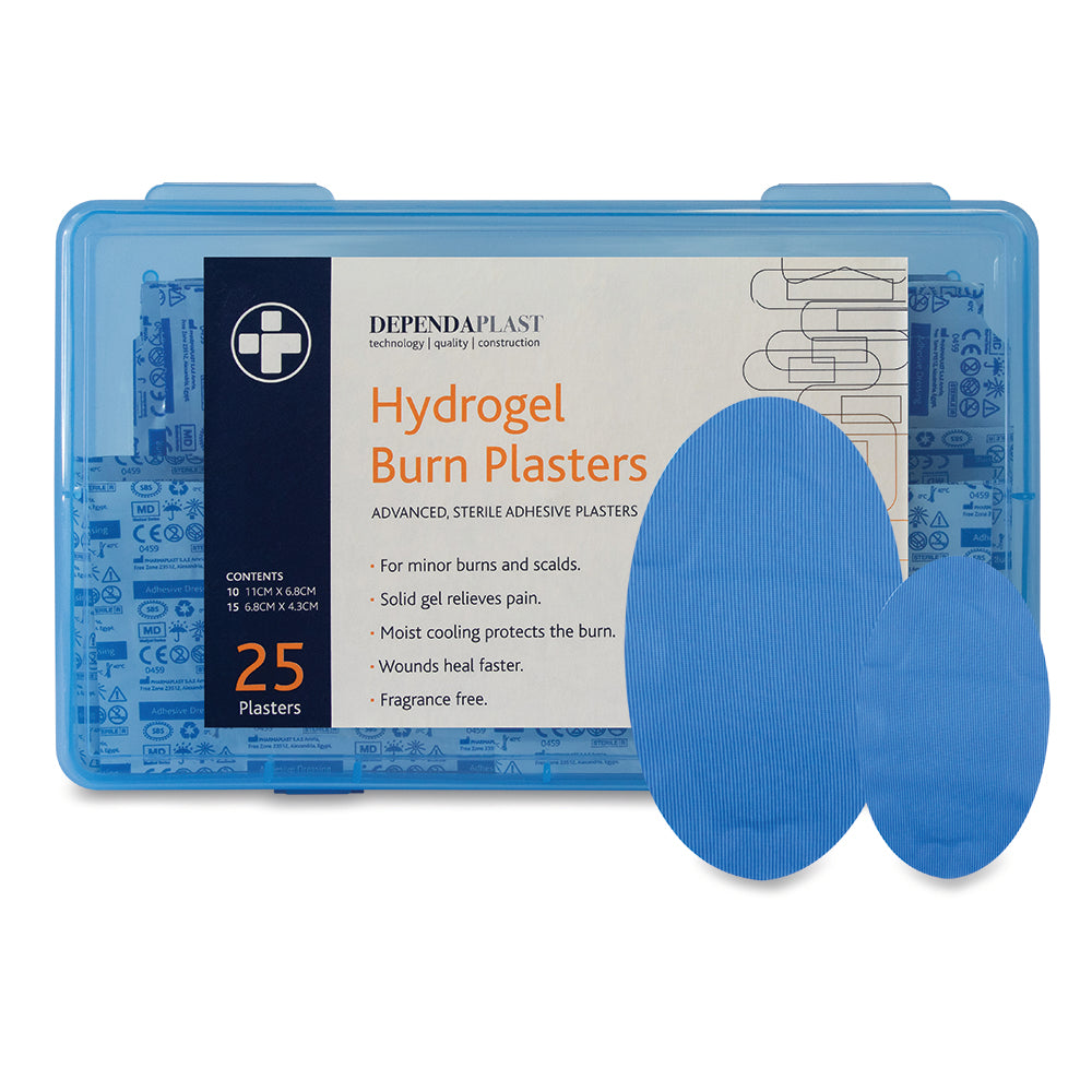 Reliburn - Protective Burn Plasters - Assorted - Blue - Box of 25 - G&M Medical Supply