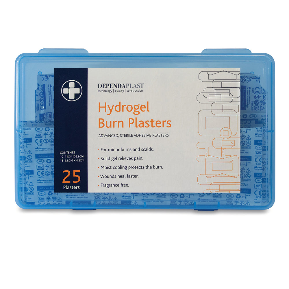 Reliburn - Protective Burn Plasters - Assorted - Blue - Box of 25 - G&M Medical Supply