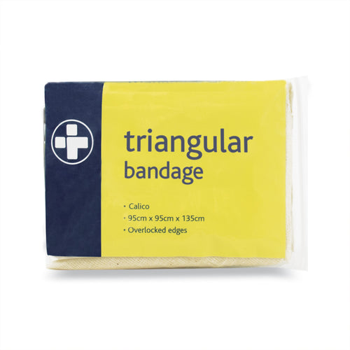 Calico Triangular Bandage - 95 x 135cm - Hemmed - G&M Medical Supply