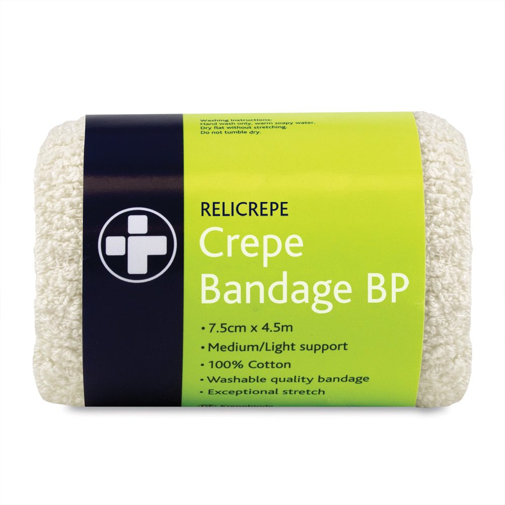 Relicrepe Crepe Bandage BP - 7.5cm x 4.5m - G&M Medical Supply