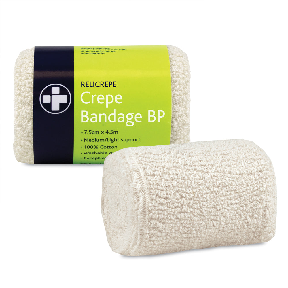 Relicrepe Crepe Bandage BP - 7.5cm x 4.5m - G&M Medical Supply