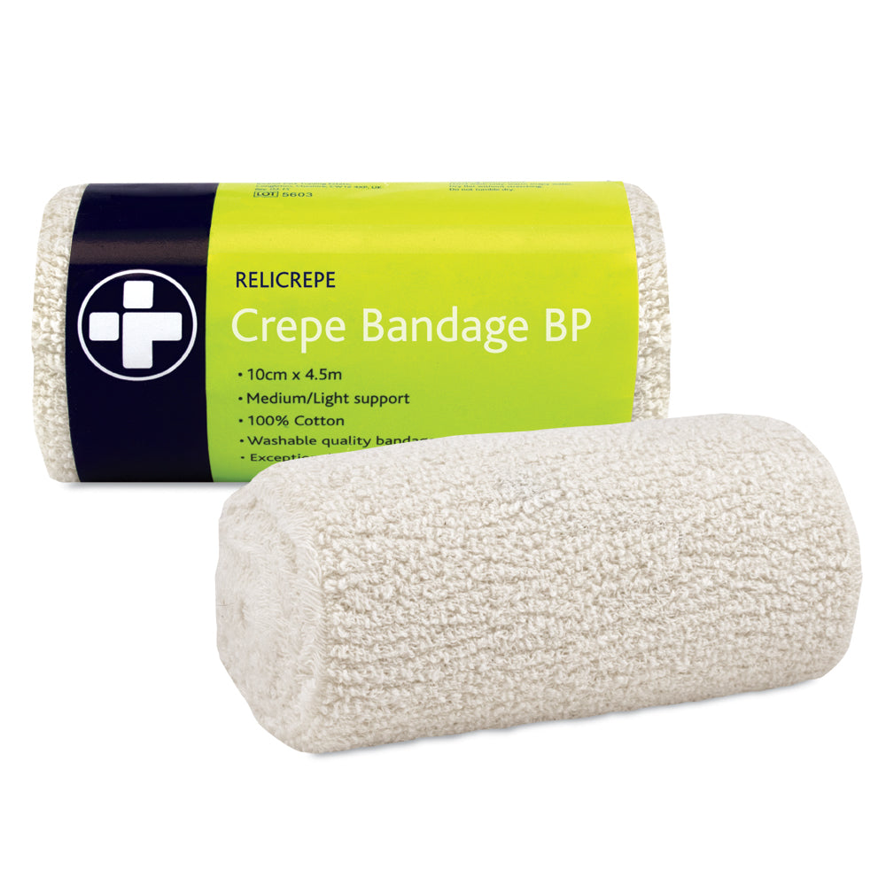 Relicrepe Crepe Bandage BP - 10cm x 4.5m - G&M Medical Supply