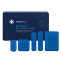 Dependaplast - Metal Detectable Washproof Plasters - Assorted - Blue - Plastic Box of 120 - G&M Medical Supply
