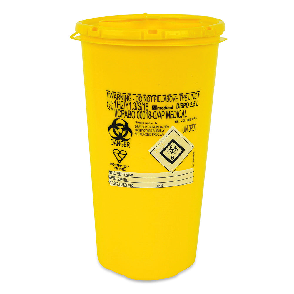 Sharps Container - 2.5ltr - G&M Medical Supply