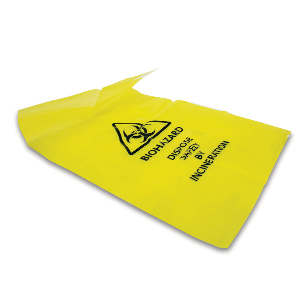 Clinical Waste Bag - 20cm x 36cm with Self Seal - Yellow - G&M Medical Supply