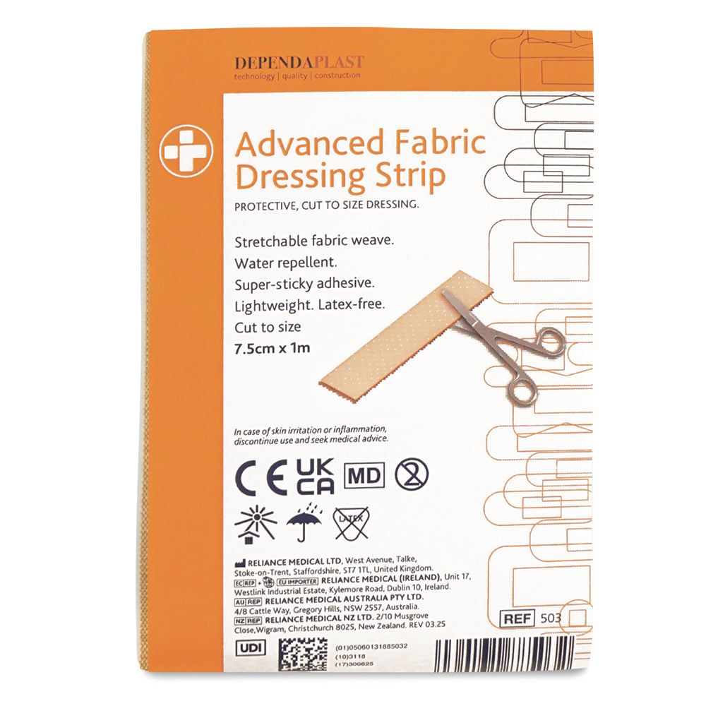 Dependaplast Advanced Fabric Plaster Strip - 7.5cm x 1m - G&M Medical Supply