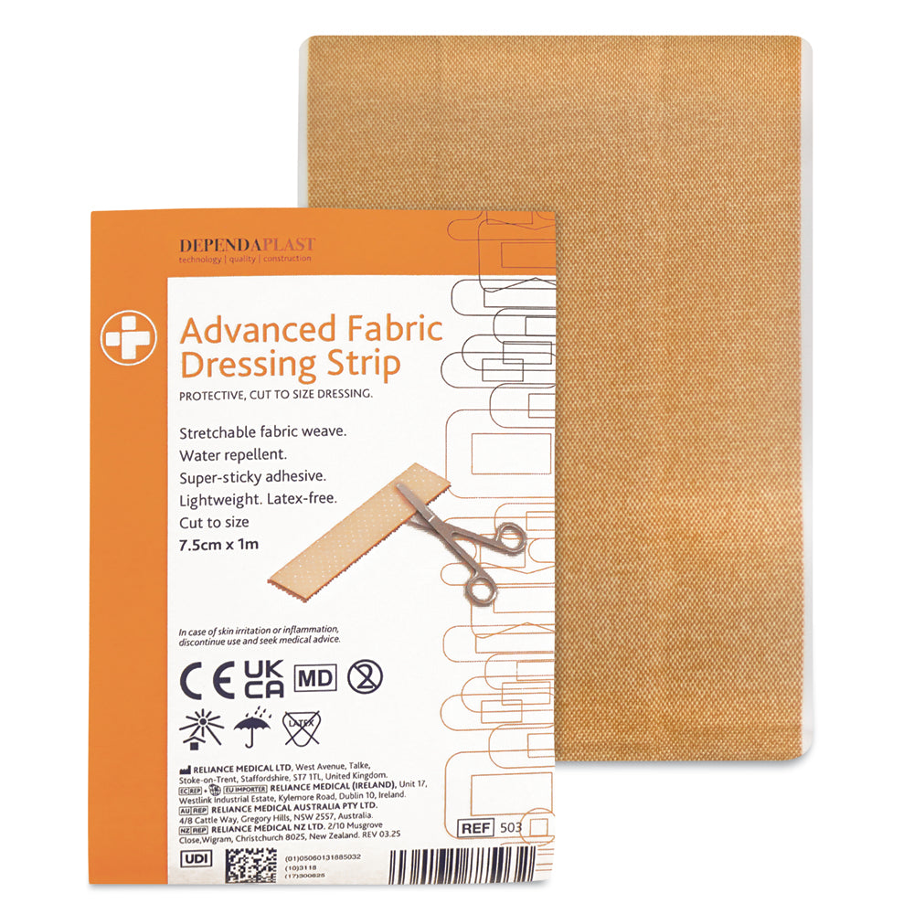 Dependaplast Advanced Fabric Plaster Strip - 7.5cm x 1m - G&M Medical Supply