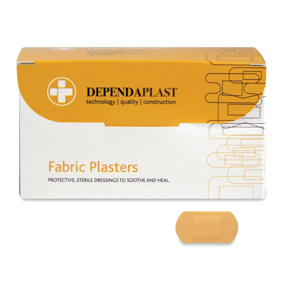 Dependaplast - Advanced Fabric Plasters - 4cm x 2cm  - Pale - Box of 100 - G&M Medical Supply
