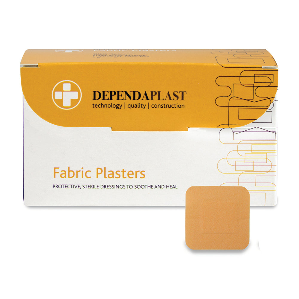 Dependaplast - Advanced Fabric Plasters - 4cm x 4cm - Pale - Box of 100 - G&M Medical Supply