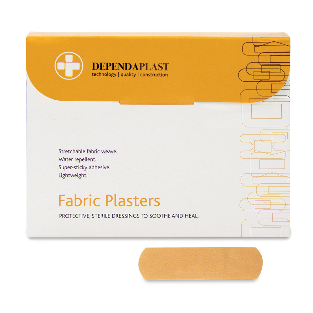 Dependaplast - Advanced Fabric Plasters - 7cm x 2cm - Pale - Box of 100 - G&M Medical Supply