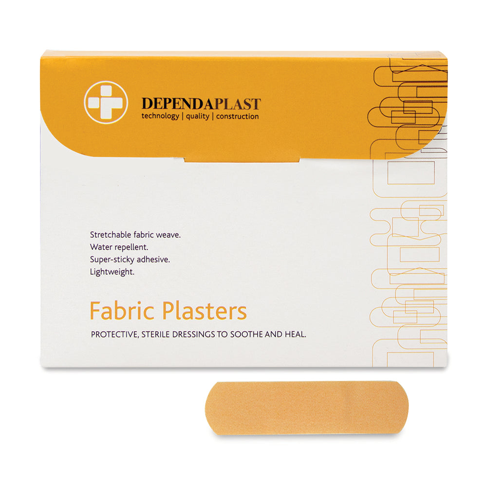 Dependaplast - Advanced Fabric Plasters - 7.5cm x 2.5cm - Pale - Box of 100 - G&M Medical Supply