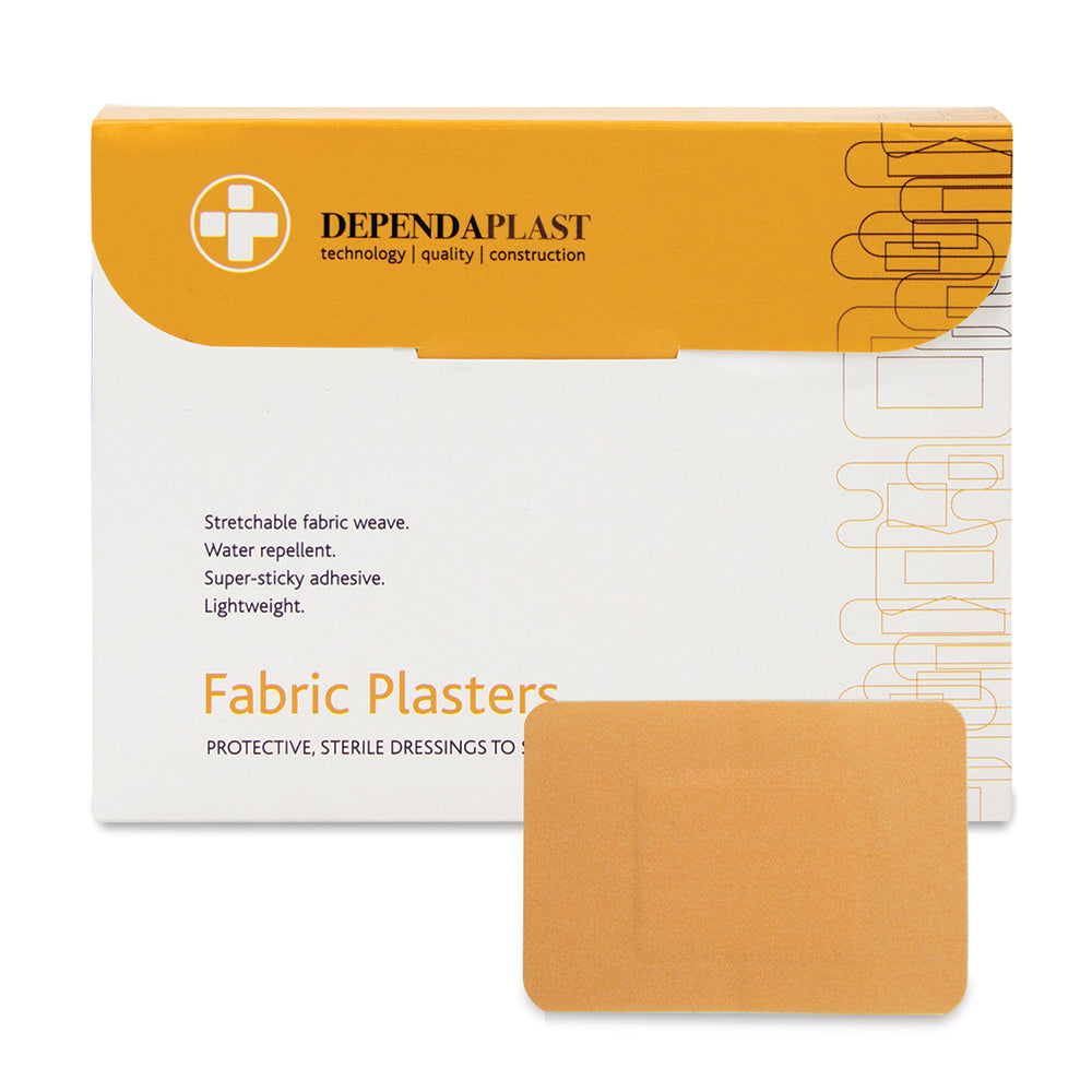 Dependaplast - Advanced Fabric Plasters - 7.5cm x 5cm - Pale - Box of 50 - G&M Medical Supply