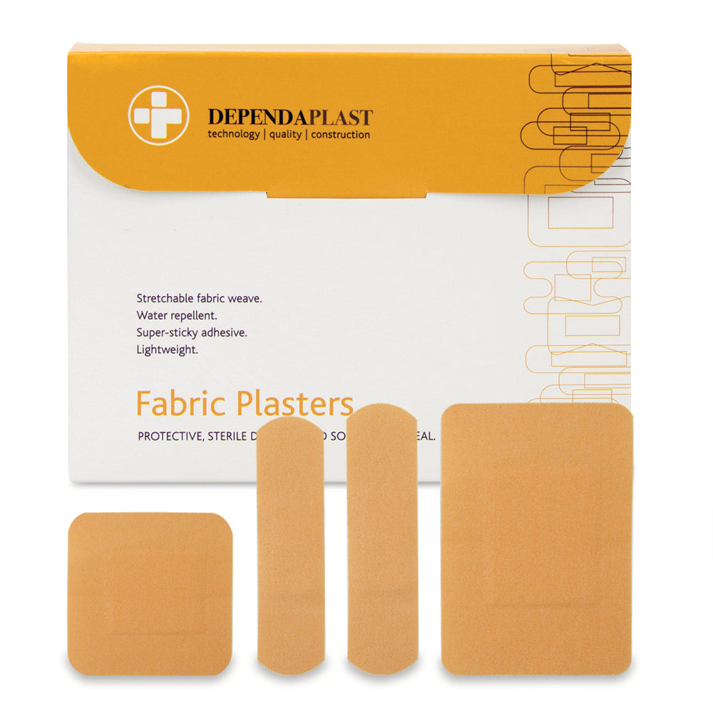 Dependaplast - Advanced Fabric Plasters - Assorted - Pale - Box of 100 - G&M Medical Supply