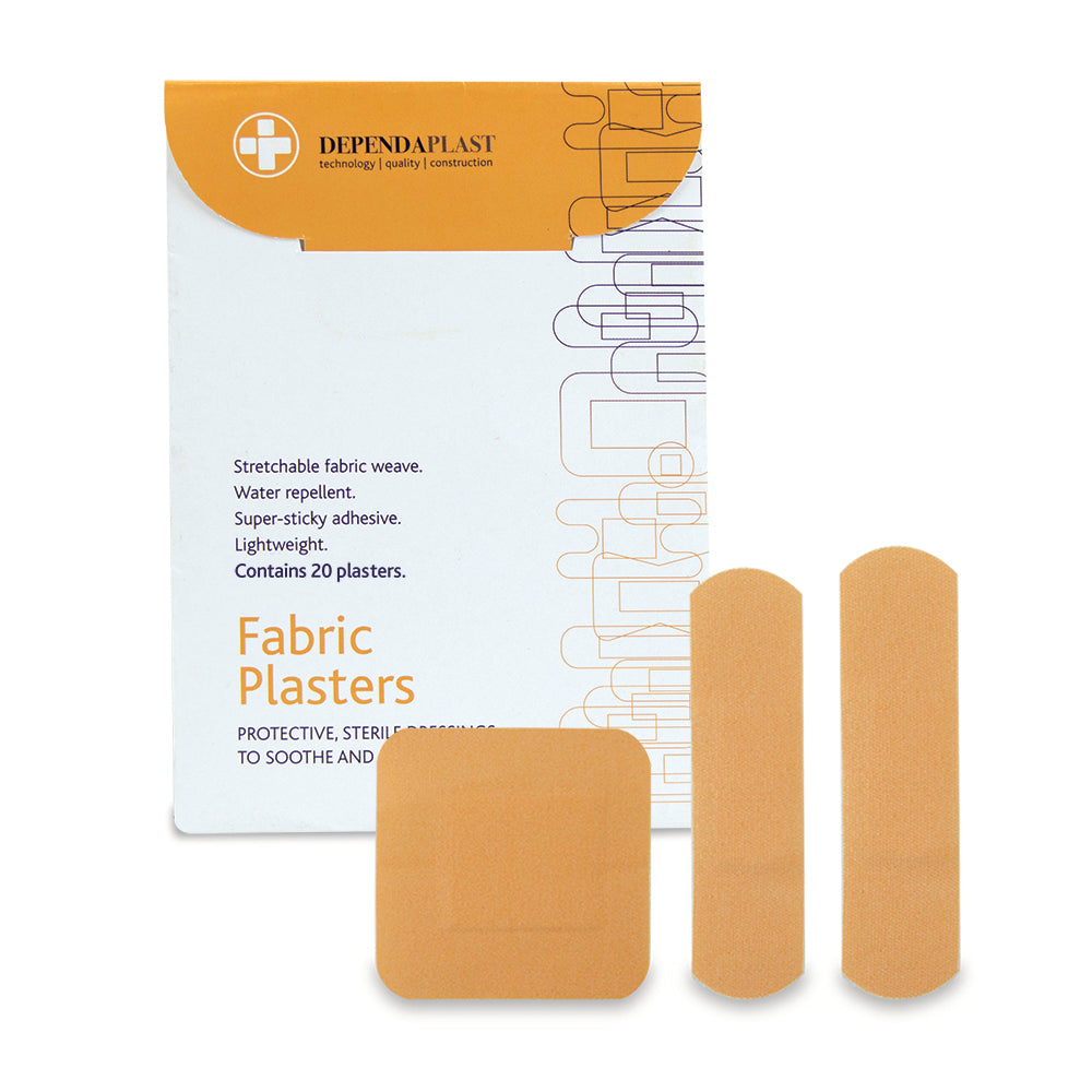 Dependaplast - Advanced Fabric Plasters - Assorted - Pale - Wallet of 20 - G&M Medical Supply