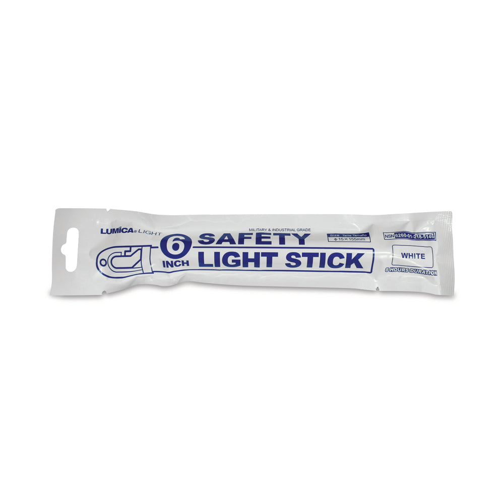 6" Military Grade High Intensity Cyalume Lightstick - White - 8-12 Hour - G&M Medical Supply