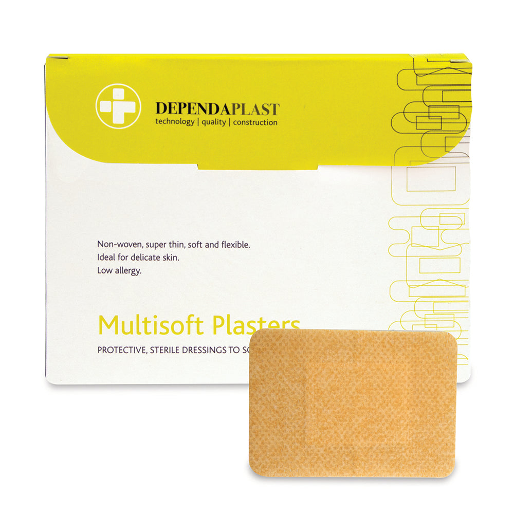 Dependaplast - Multisoft Plasters - 7.5cm x 5cm - Pale - Box of 50 - G&M Medical Supply