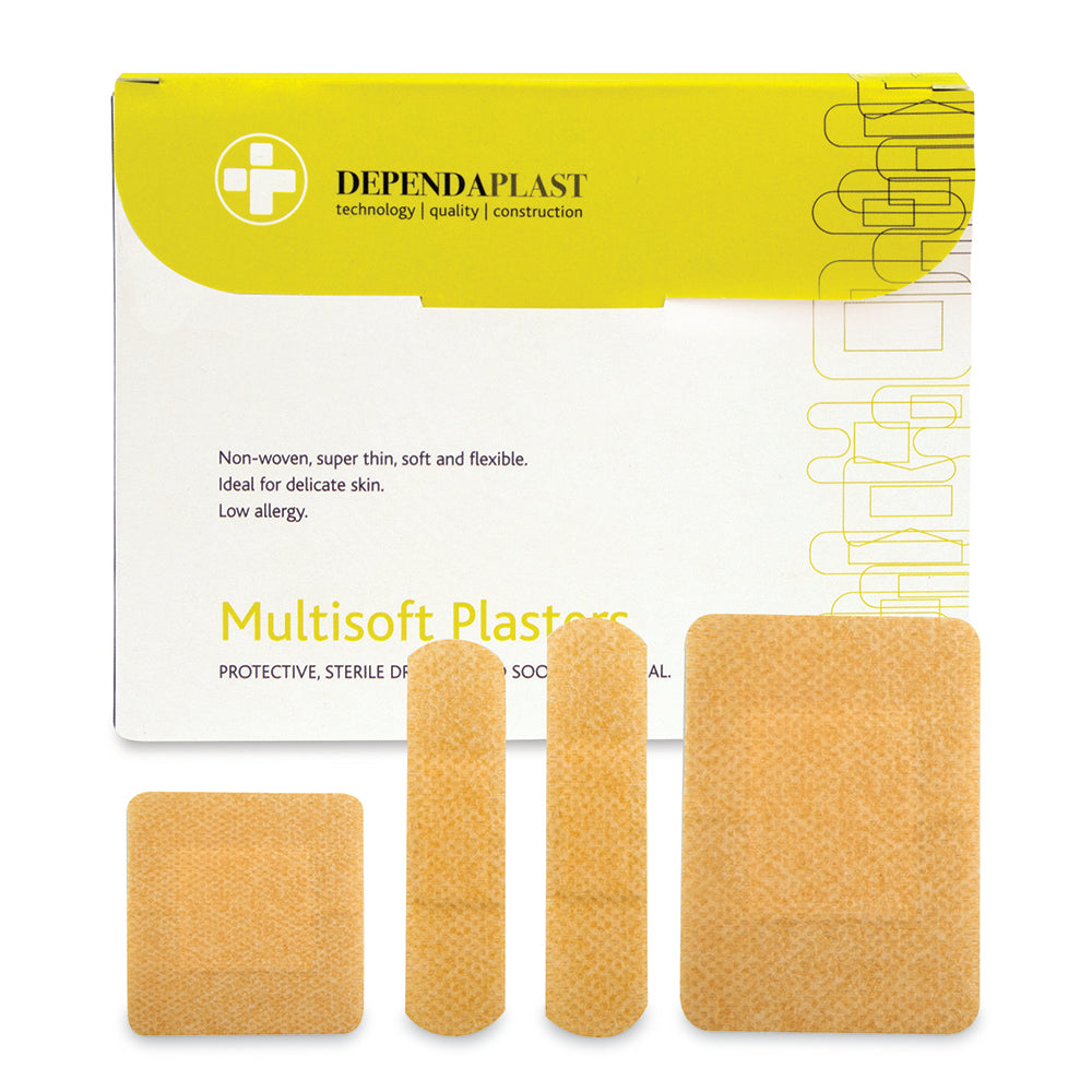 Dependaplast - Multisoft Plasters - Assorted - Pale - Box of 100 - G&M Medical Supply