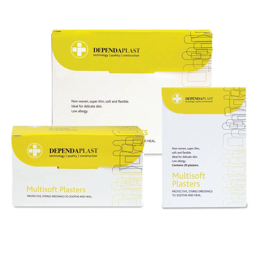 Dependaplast - Multisoft Plasters - Assorted - Pale - Box of 100 - G&M Medical Supply