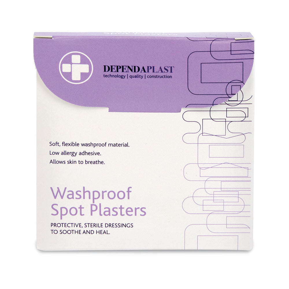Dependaplast - Washproof Spot Plasters - 2.2cm - Pale - Box of 100 - G&M Medical Supply