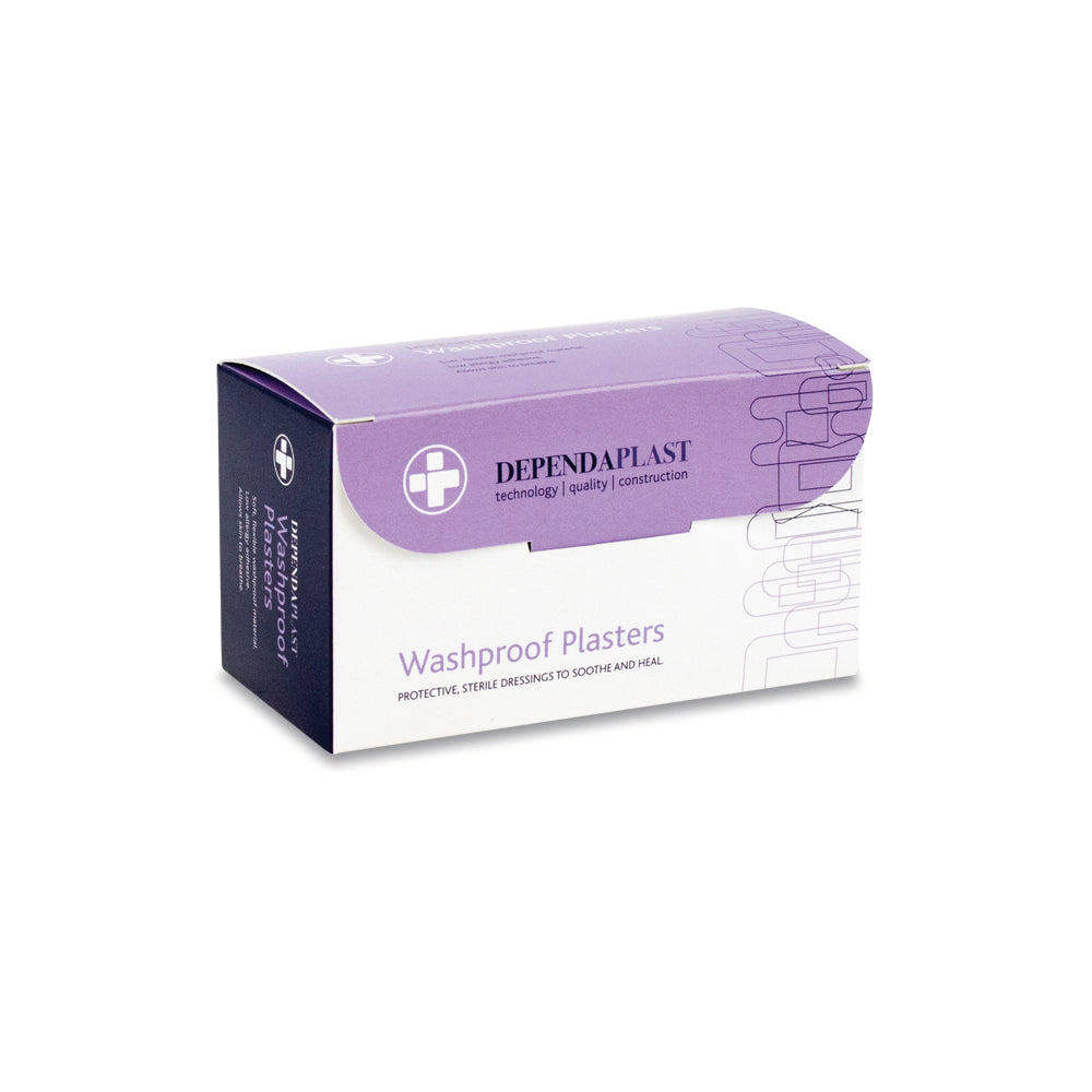 Dependaplast - Washproof Plasters - 4cm x 4cm - Pale - Box of 100 - G&M Medical Supply