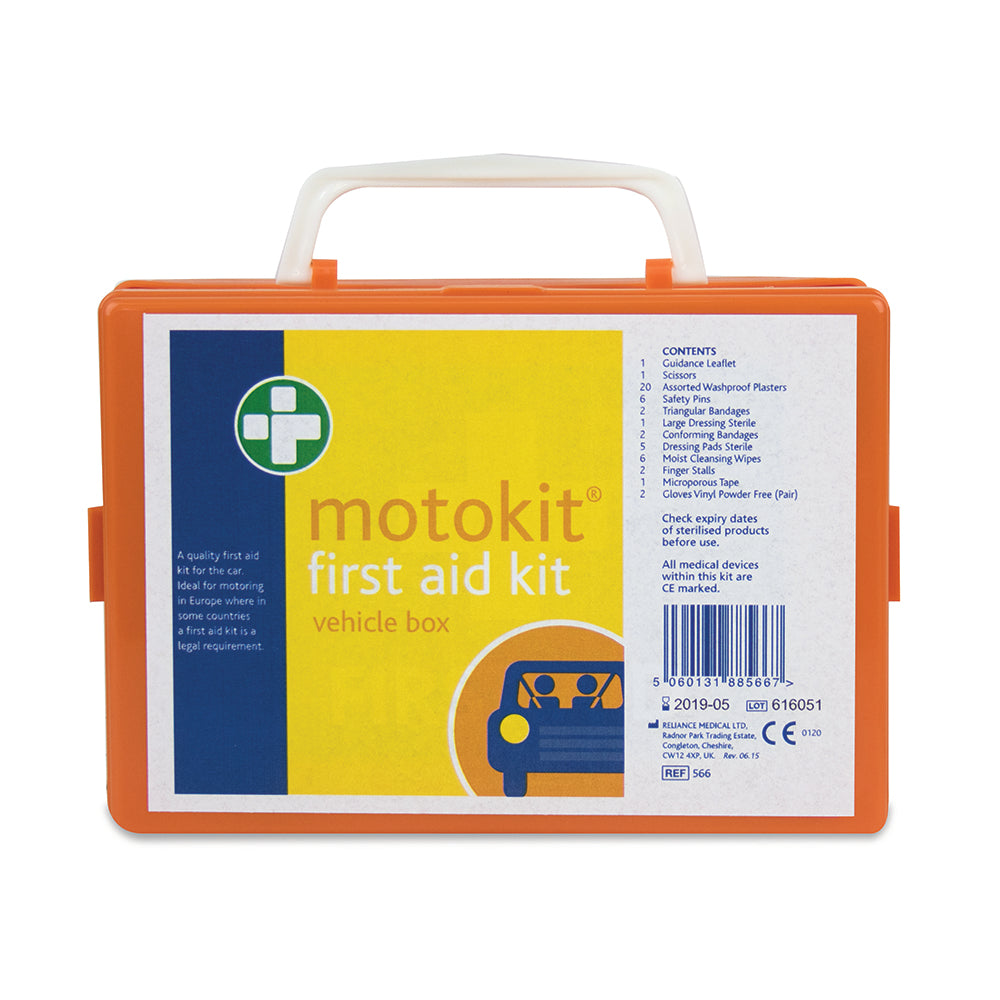 Motokit First Aid Kit - RH2 Box inc Bracket - One Size - Orange - G&M Medical Supply