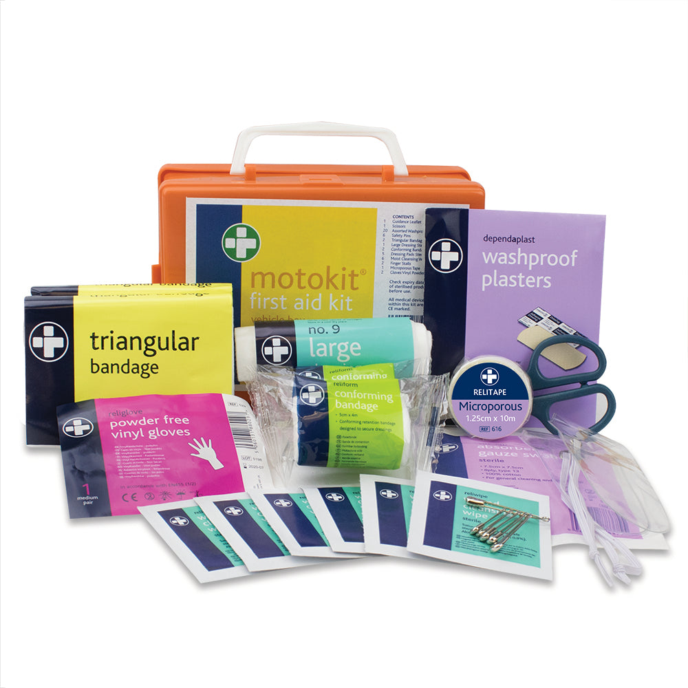 Motokit First Aid Kit - RH2 Box inc Bracket - One Size - Orange - G&M Medical Supply