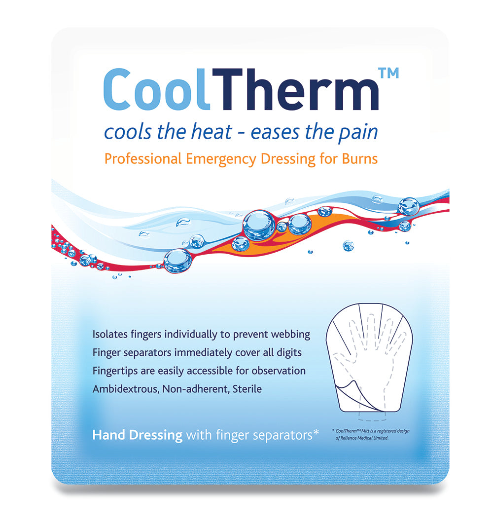 CoolTherm Burn Relief Gel Dressing - Glove 24cm x 34cm - G&M Medical Supply