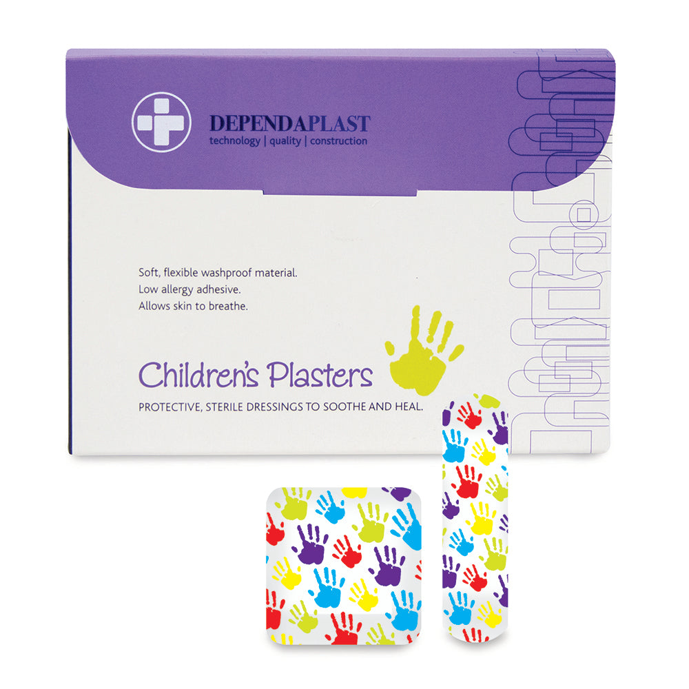 Dependaplast - Washproof Plasters - Assorted - Childrens - Box of 100 - G&M Medical Supply