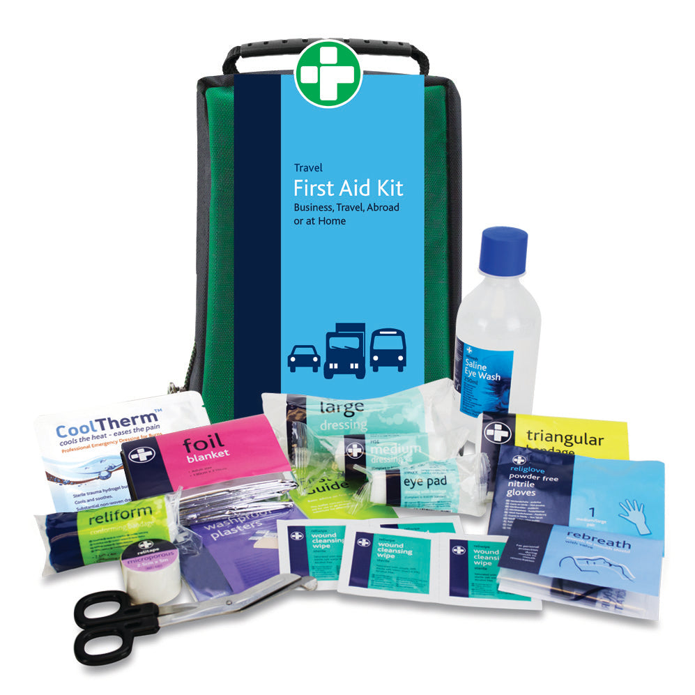 Workplace Travel First Aid Kit - Stockholm Bag - One Size - Green - G&M Medical Supply
