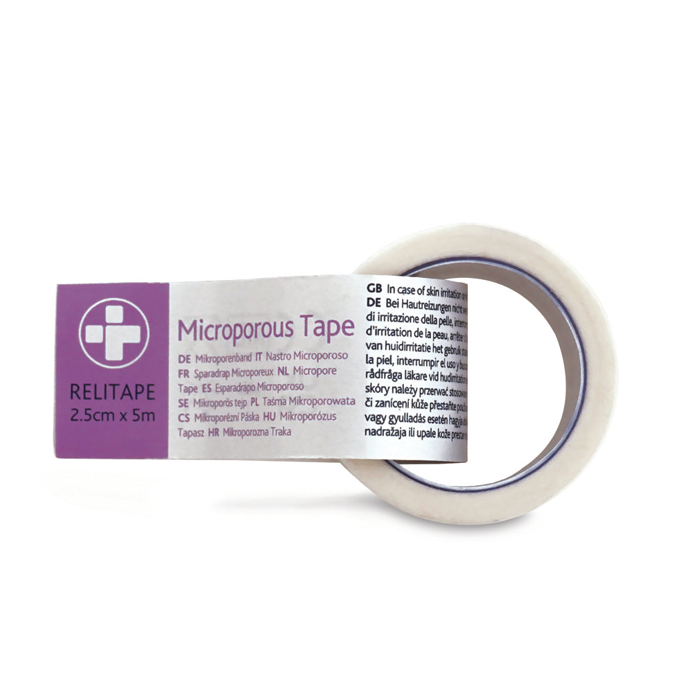 Relitape - Microporous Tape - 2.5cm x 5m - G&M Medical Supply