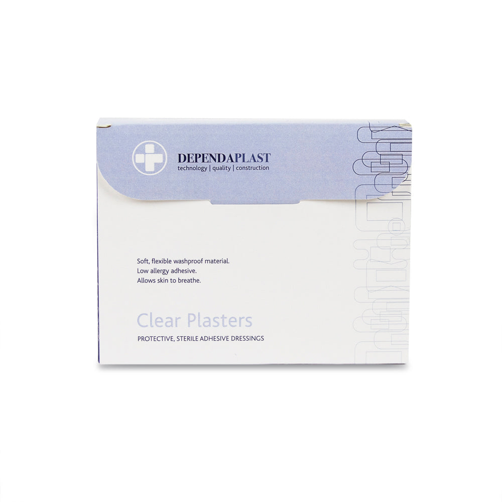Dependaplast - Washproof Plasters - Assorted - Clear - Box of 100 - G&M Medical Supply
