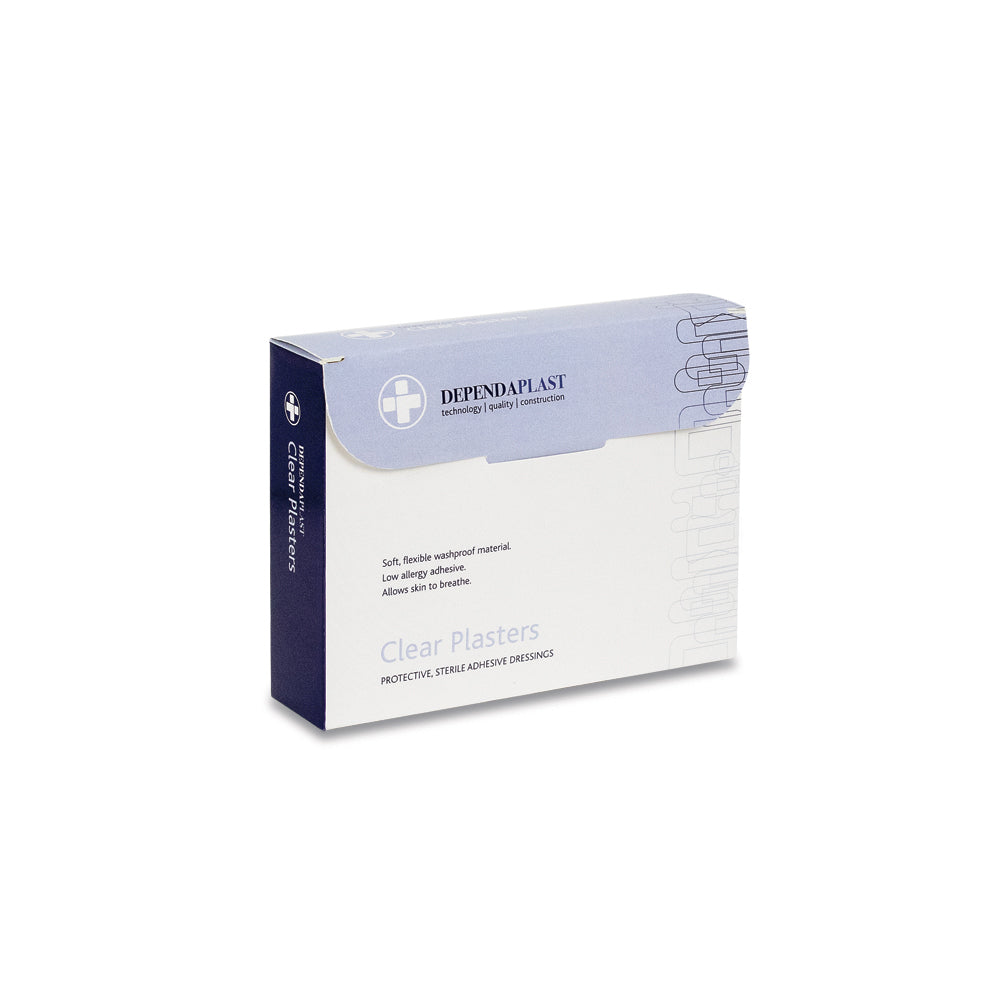 Dependaplast - Washproof Plasters - Assorted - Clear - Box of 100 - G&M Medical Supply