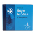 Finger Buddies - Standard - Blue - Box of 100 - G&M Medical Supply