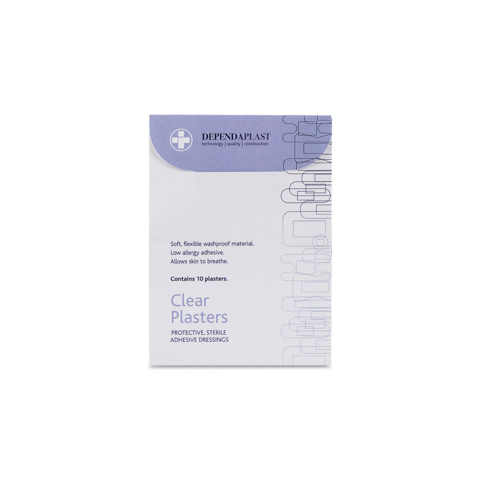 Dependaplast Clear Washproof Plasters Assorted Wallet of 10 - G&M Medical Supply