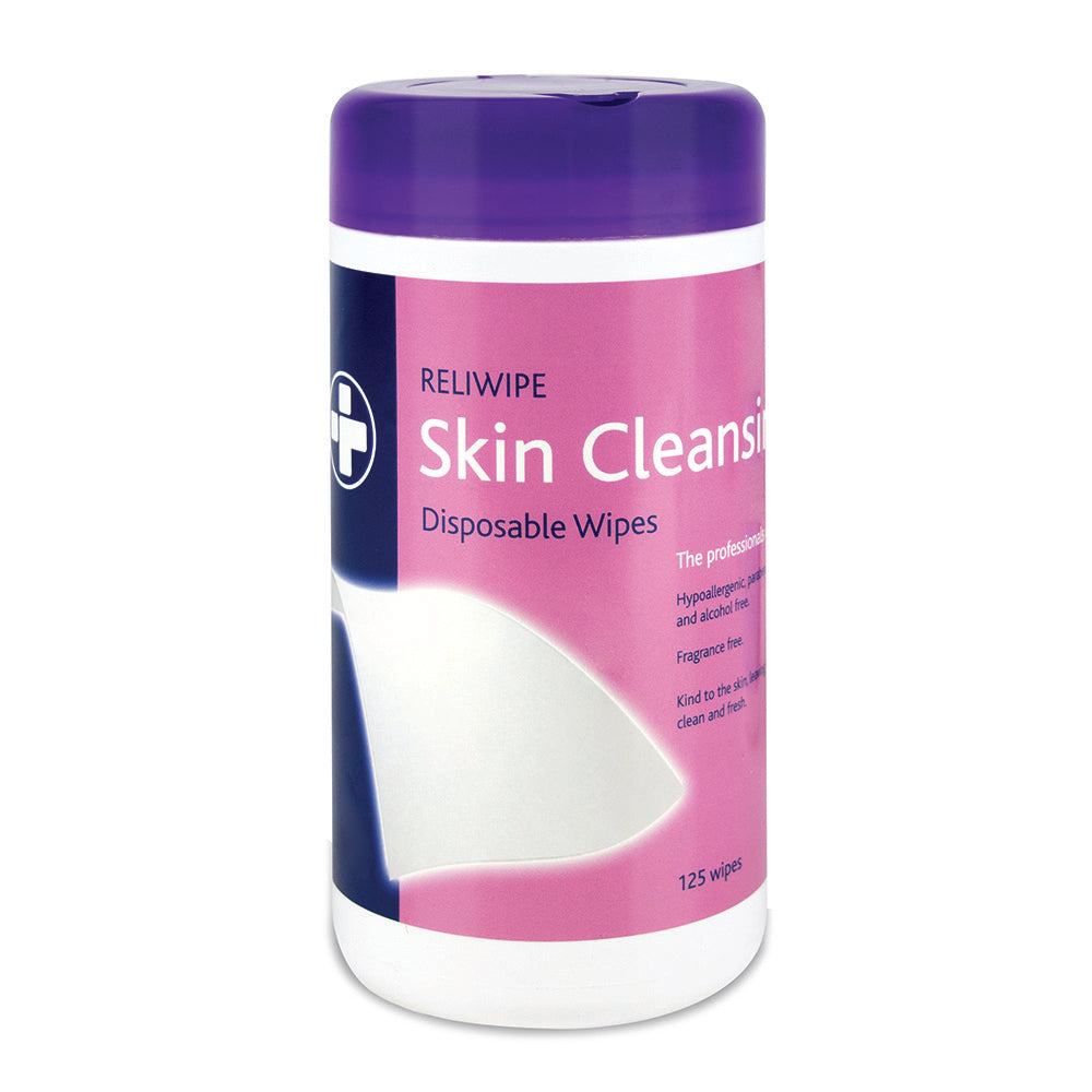 Reliwipe Skin Cleansing Disposable Wipes - Drum of 125 - G&M Medical Supply