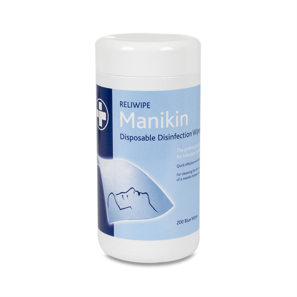 Reliwipe Manikin Disposable Disinfectant Wipes - Drum of 200 - G&M Medical Supply