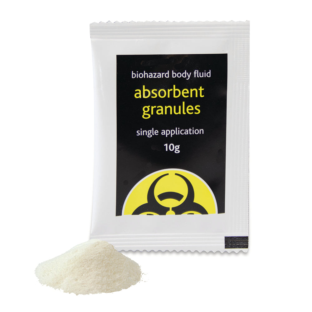 Biohazard - Body Fluid Absorbent Granules - 1 Application - 10g - G&M Medical Supply