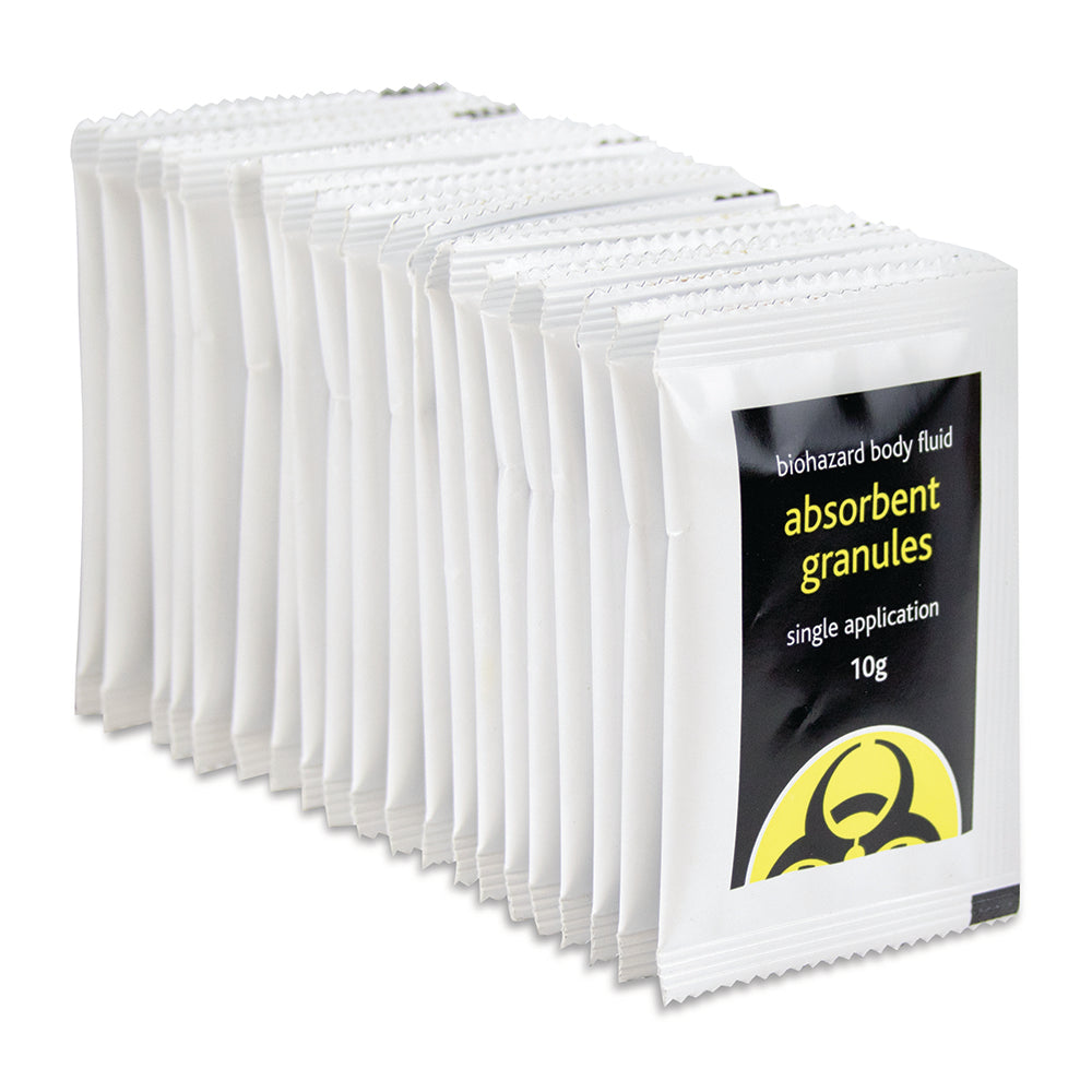 Biohazard - Body Fluid Absorbent Granules - 1 Application - 10g - G&M Medical Supply