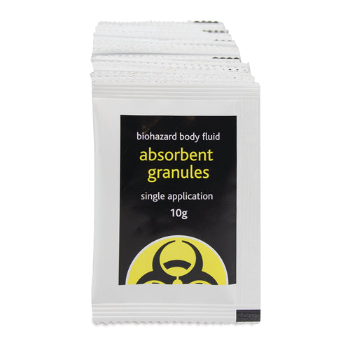 Biohazard - Body Fluid Absorbent Granules - 1 Application - 10g - G&M Medical Supply