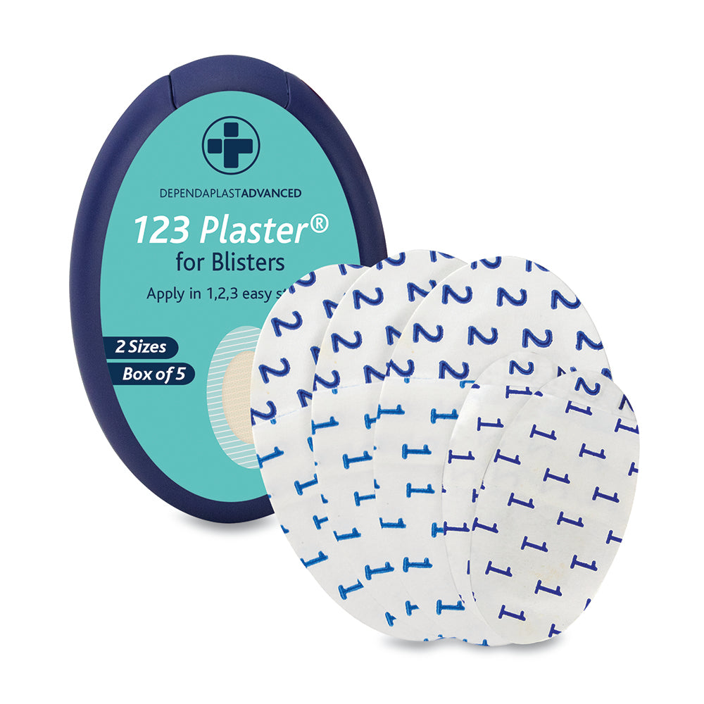 Dependaplast Advanced - 1,2,3 Blister Plasters - Assorted - Pale - Box of 5 - G&M Medical Supply