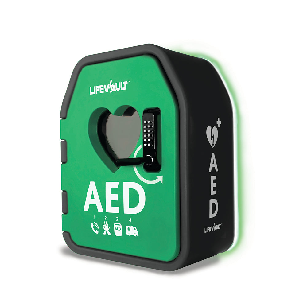 LifeVault Temperature Controlled AED Cabinet - Lockable Door - G&M Medical Supply