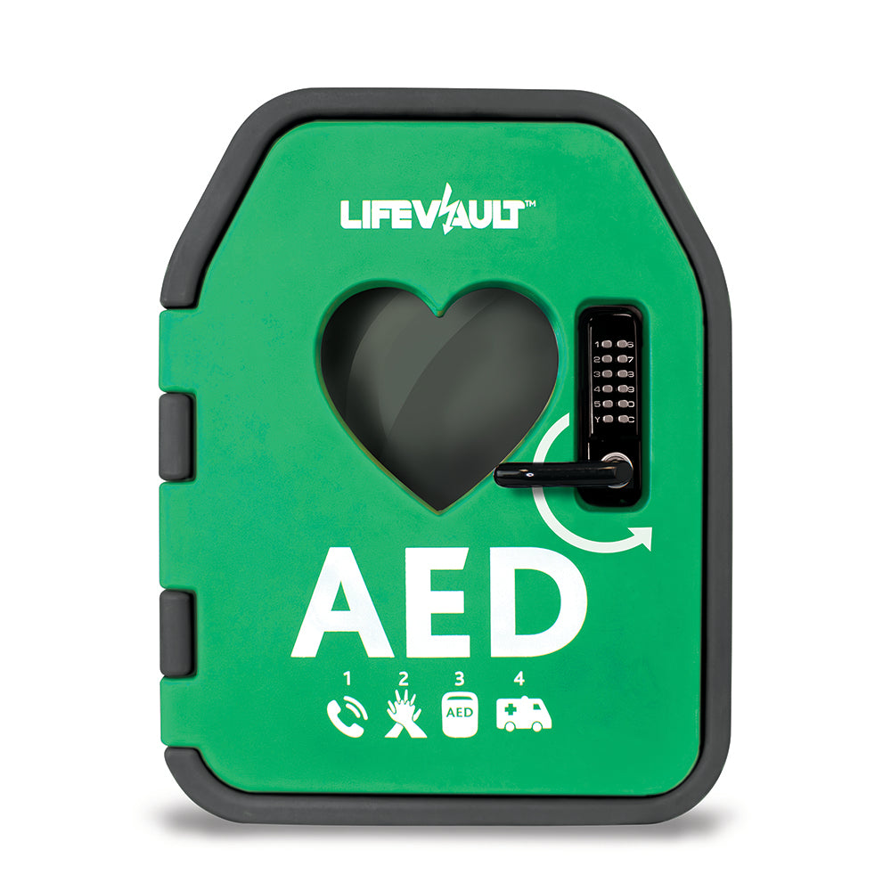 LifeVault Temperature Controlled AED Cabinet - Lockable Door - G&M Medical Supply