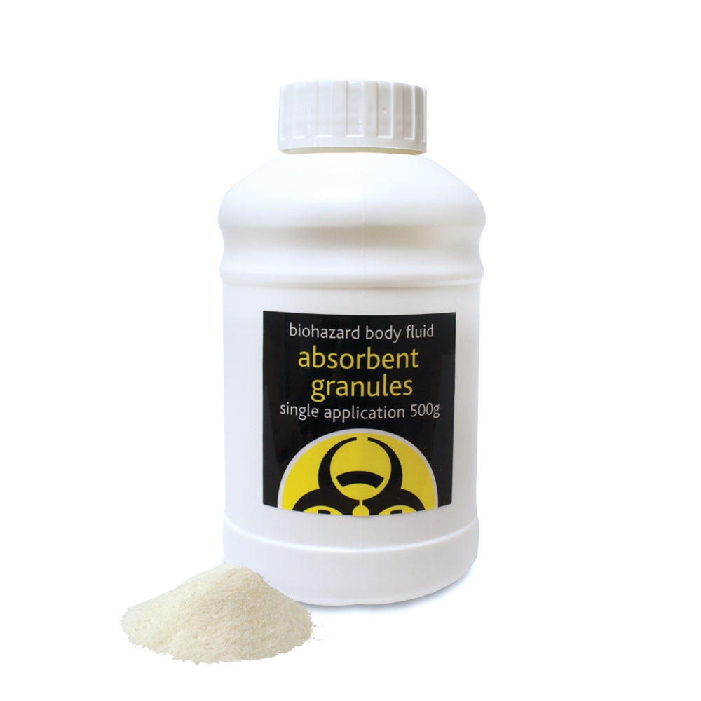 Biohazard - Body Fluid Absorbent Granules - 500g - G&M Medical Supply