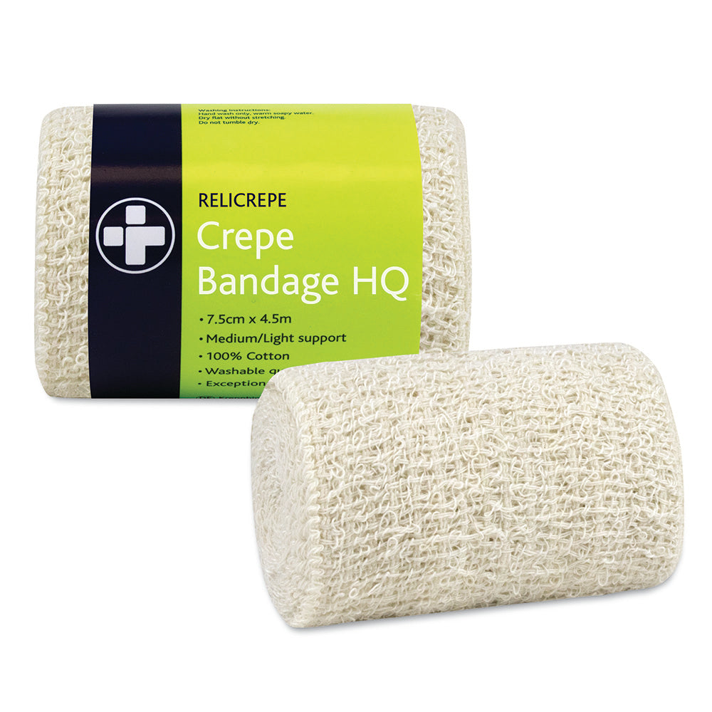 Relicrepe Crepe Bandage HQ - 7.5cm x 4m - G&M Medical Supply