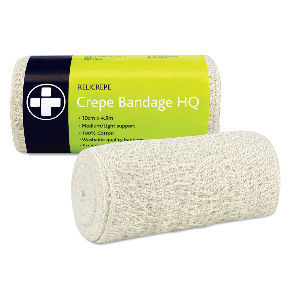 Relicrepe Crepe Bandage HQ - 10cm x 4m - G&M Medical Supply
