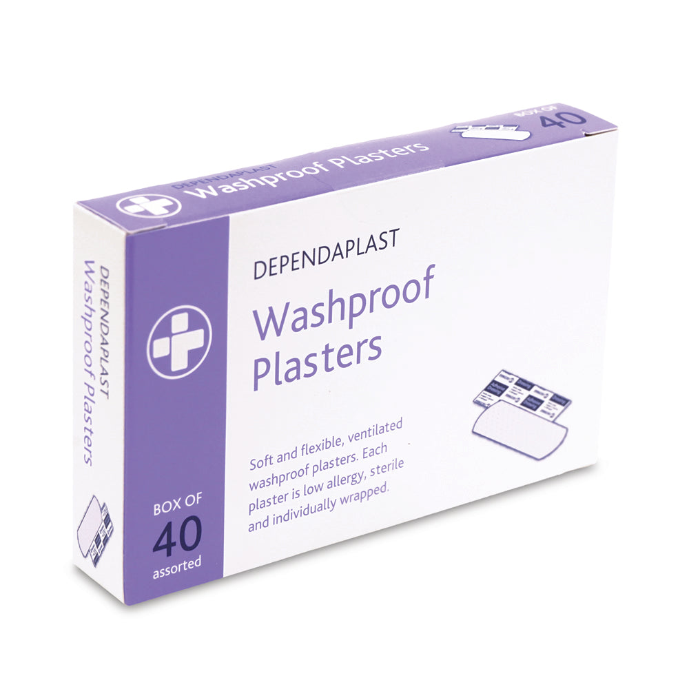 Dependaplast - Washproof Plasters - Assorted - Pale - Box of 40 - G&M Medical Supply