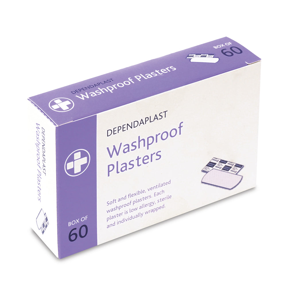 Dependaplast - Washproof Plasters - Assorted - Pale - Box of 60 - G&M Medical Supply