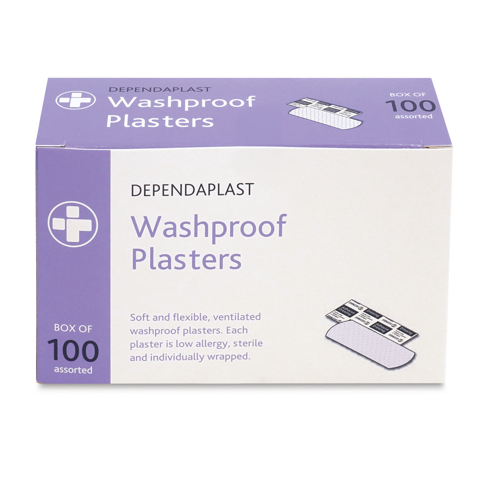 Dependaplast - Washproof Plasters - Assorted - Pale - Box of 100 - G&M Medical Supply