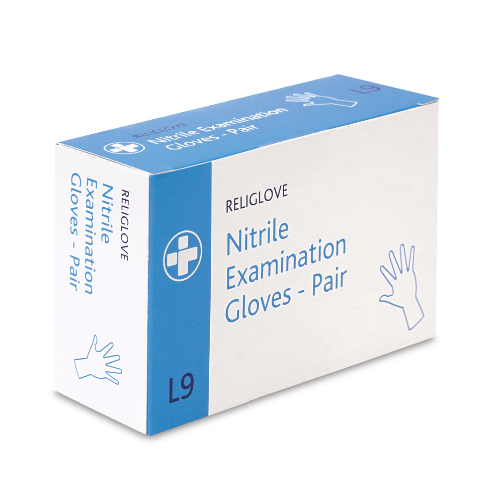 Religlove - Nitrile Examination Gloves - Large - 9 Pairs - G&M Medical Supply
